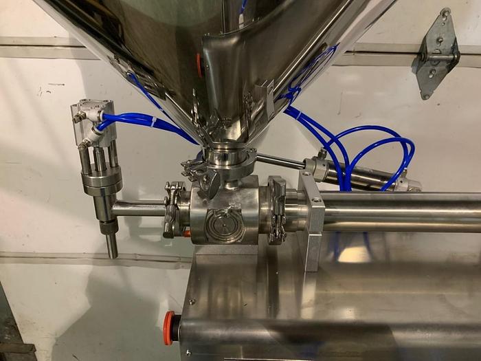 Used DEMO 120ML Table Top Pneumatic Piston Filler Model DGF-B