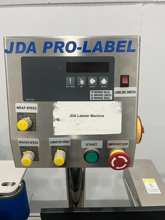 Used Used Pressure Sensitive Wraparound Bottle Labeler Model WLA-2