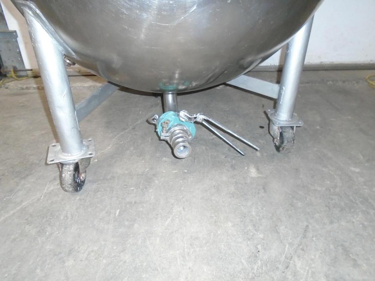 Used Used Stainless Steel Steam Jacketed Kettle with Top Mounted Agitation