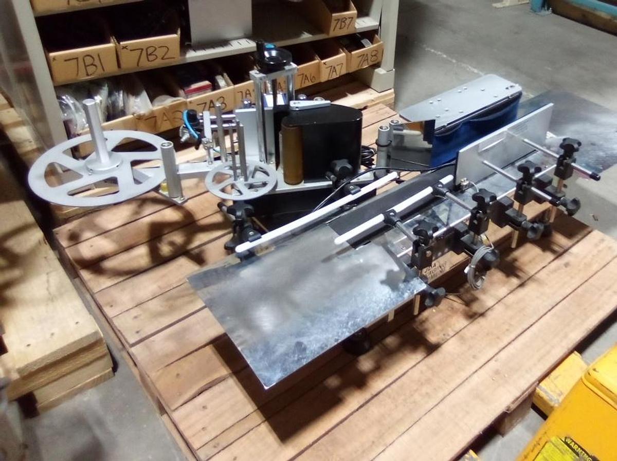 Used Used Model-1 Tabletop Wraparound Labeler with an Easyrun Control System