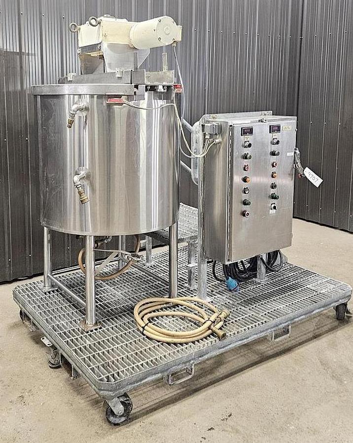 Used Used Cherry Burrell 100 Gallon Steam Jacketed 304 Stainless Steel Tank-Kettle