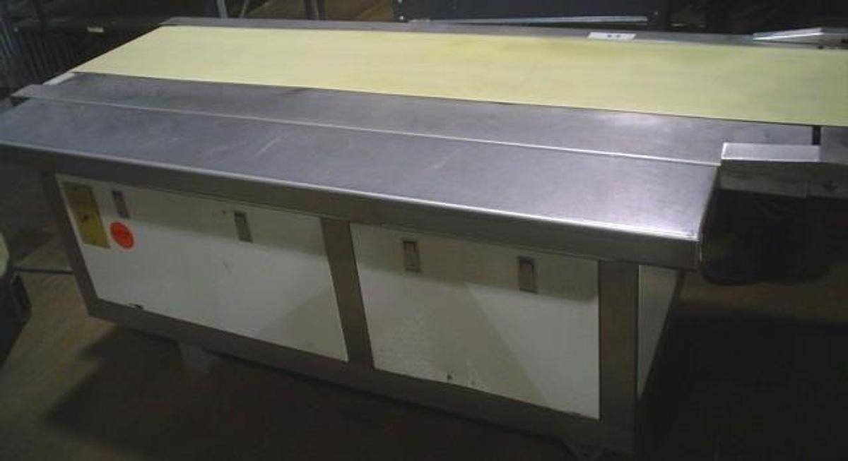 Used Used 60 inch long by 14 inch wide motorized belt Stainless Steel Packing Tables