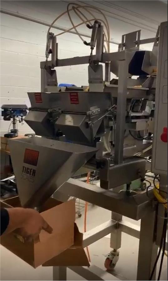 Used Used WeighPack Paxium Dual Lane Bulk Net Weight Filler with Feeding System