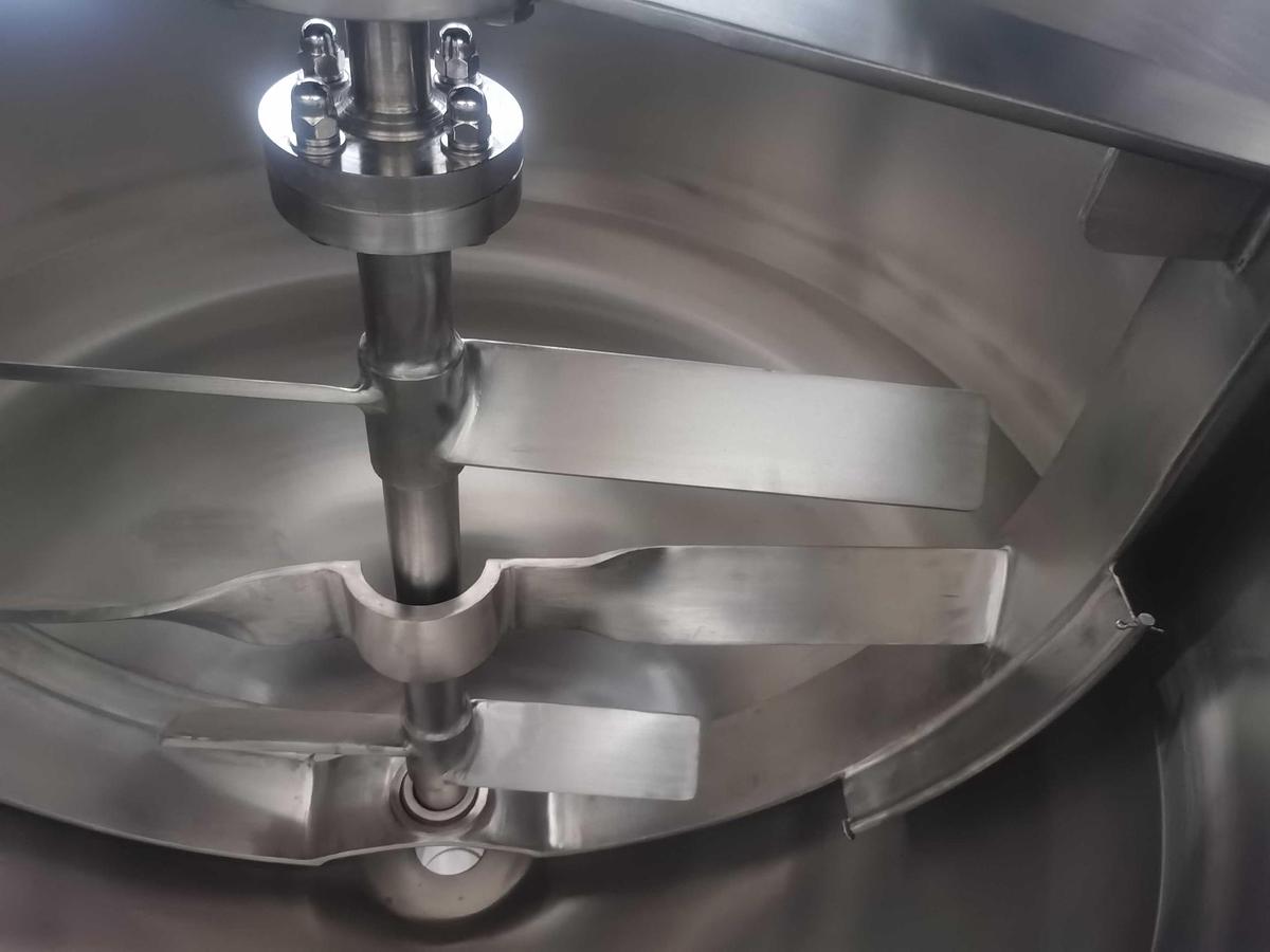 New 100 Gallon Stainless Steel Jacketed Kettle with Double Motion Scrape Agitation