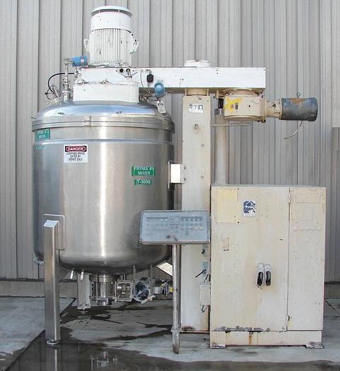 Used 600 GALLON (2400 LITER) FRYMA VACUUM PROCESSING MIXER – S/S – JACKETED (#9039)