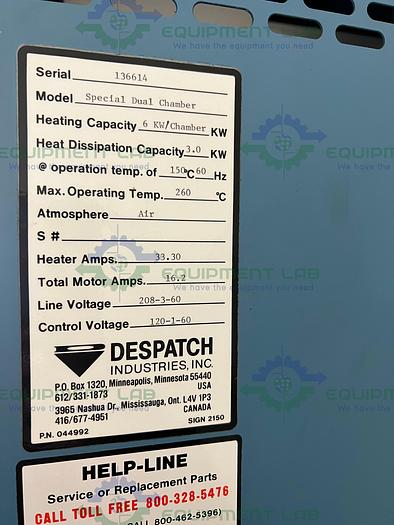Used Despatch / Wakefield  Special Dual Chamber  27" x 24" x 24" 6kW, 260°C