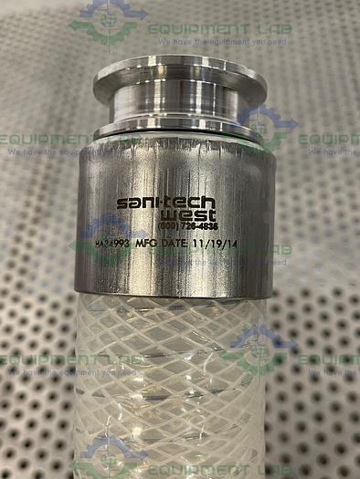 Used Sani-Tech  STHT-WR-1500 19" Silicone Hose w/ 1 1/2" Sanitary Fitting