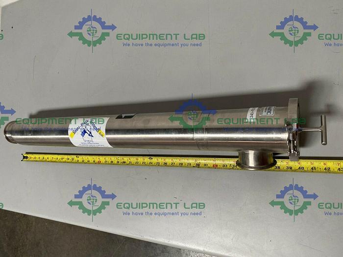 Used SANI-MATIC Stainless Steel Angle-Line End Inlet Standard Flow Long 36” Wedgewire