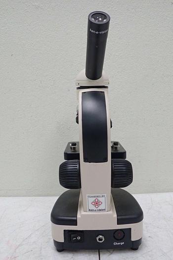Used Ken A Vision Model T-1201C Monocular Microscope w/ 3 Objectives 4x, 10x, 40x