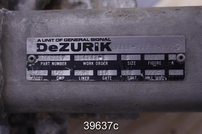 Used Dezurik 3" Hand Operated Knife Gate Valve #39637