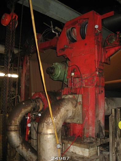 Used Beloit  Suction Drum Press And Framework, 130" Suction Box, 32" Diameter Suction Roll, 20" Diameter Top Roll, 150 Pli #24987