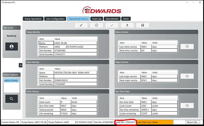 Used Edwards nXDS10i Oil-Free Dry Scroll Vacuum Pump 100/240V 22,750 Hours