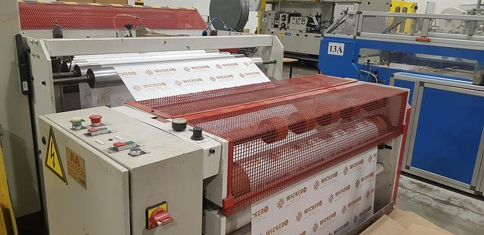 Used 1998 MONDON Automatic slitter rewinder with 2 col. flexo (for paper reels)