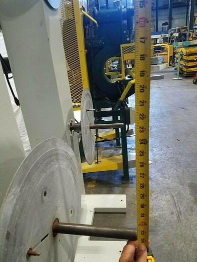 Used PA Industries Motorized Material Stock Reel with Paper Interleaf