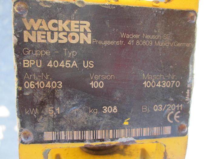 Used 2011 Wacker Neuson BPU 4050A