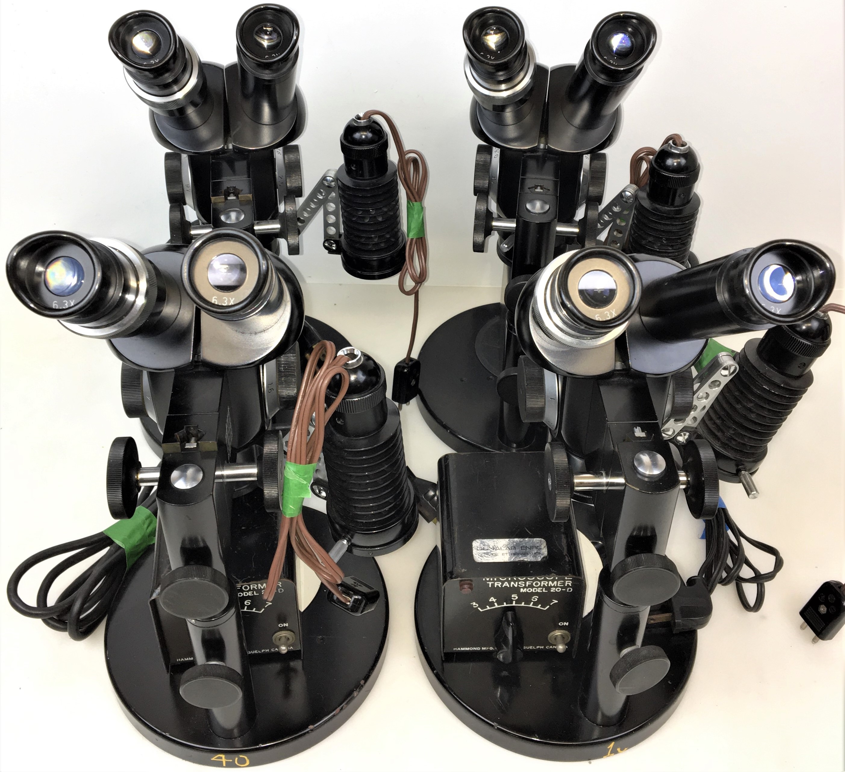Used International Binocular Stereo Microscope with 20-D Transformer and Lamp -  4X to 25X