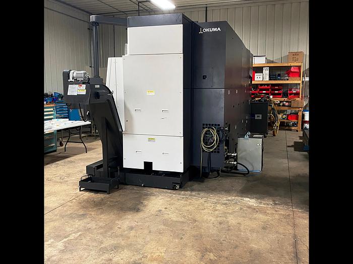 Used Okuma Simulturn LU4000EX-MY CNC 6-Axis Twin Turret Live Milling Center