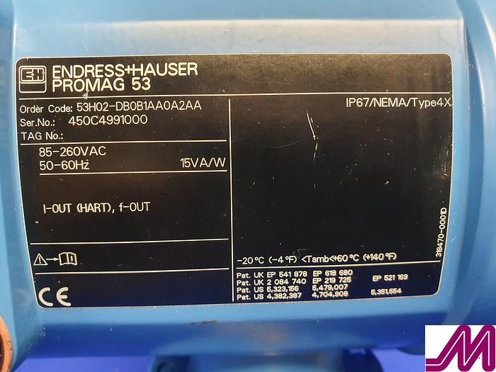 Used Endress & Hauser Promag H Flow Meter DN02 (53H02)
