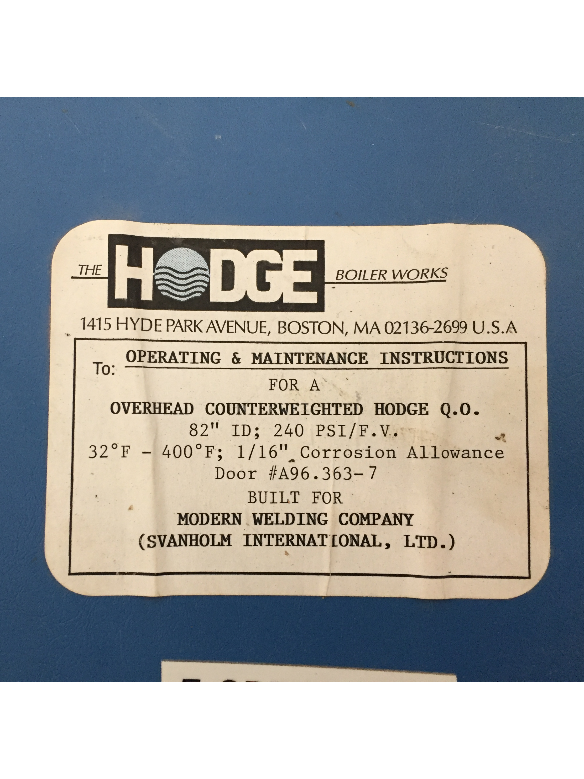 Used 4 Hodge Autoclaves 82" I.D x 100 ft Long Excellent Condition