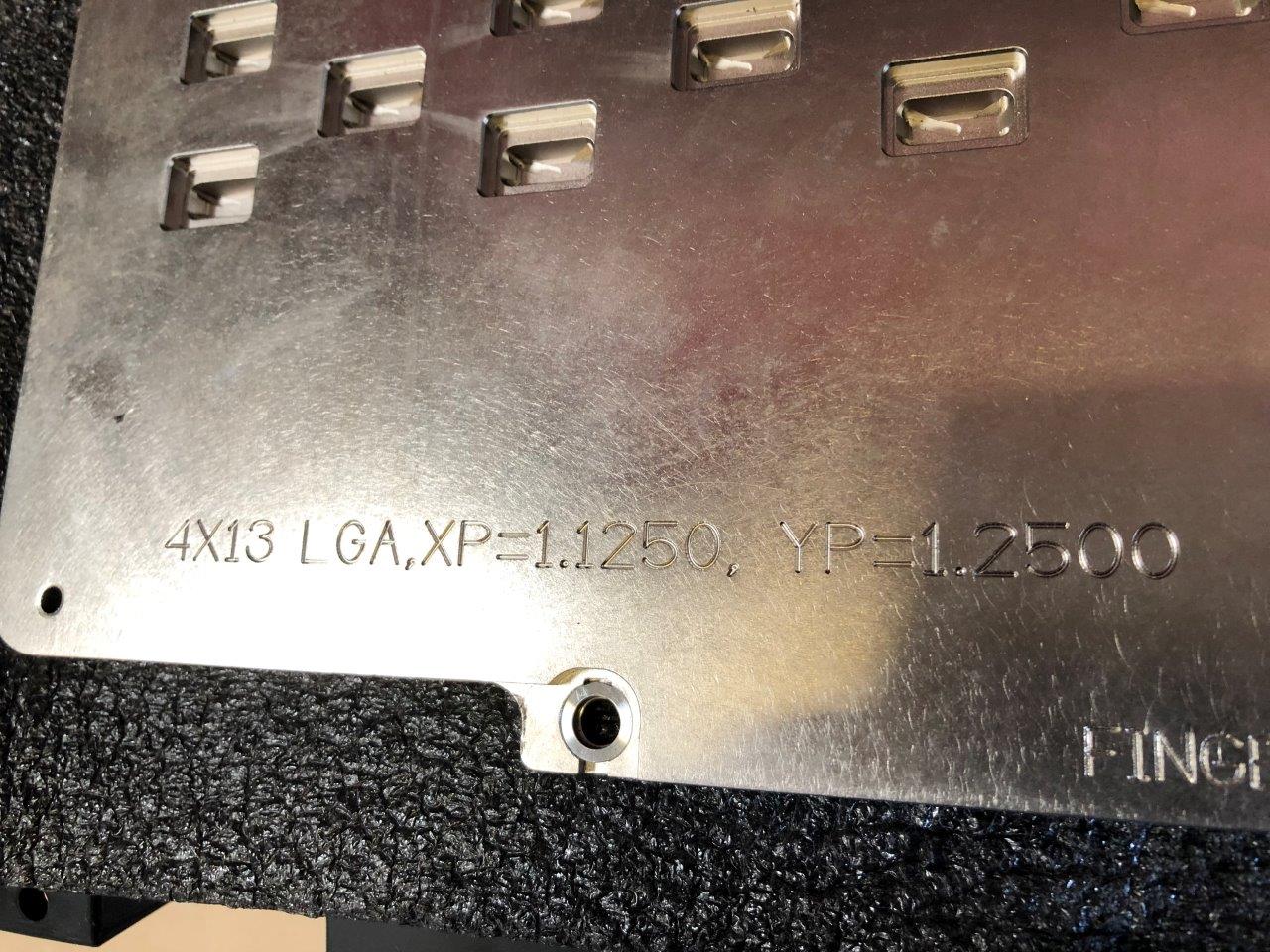 Used DELTA EDGE DE8000 - Q-FPB - 60 FCLGA - 4x13x1.00 Test Handler Change Kit