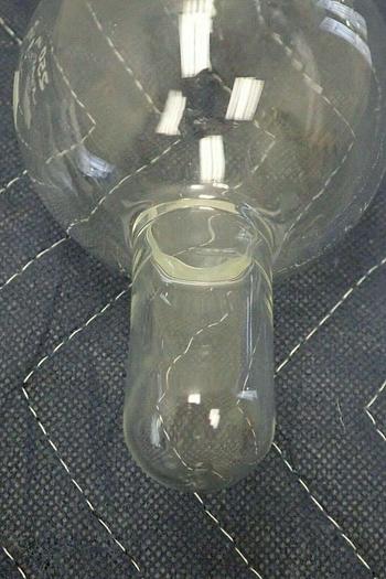Used Kimax 250ml Glass Round Tube-Bottom Distillation Flask with Adapter / Joint
