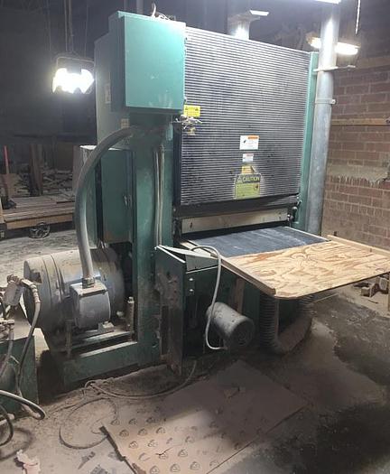 Used TIMESAVERS 337-1AD, 36" ABRASIVE PLANER, W/PUMP (HYDRAULIC FEED)