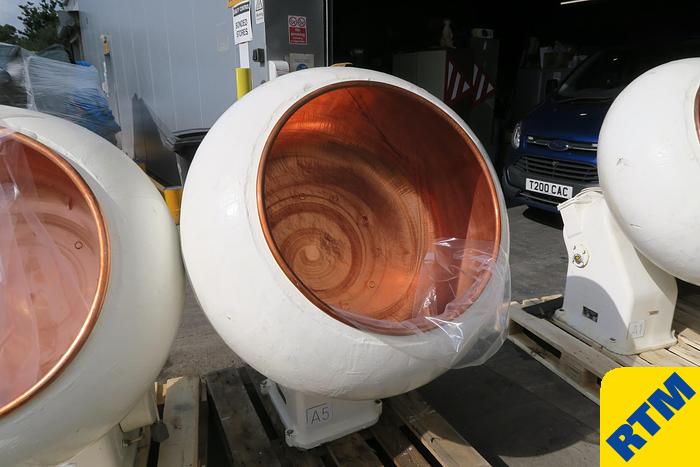 Used (8) Copper Coating Pans