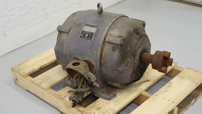 Used Us Motor Motor, 25 Hp, 1500/1800 Rpm, 220/440 Volt, 324U Frame, Type: H, 3-Phase, 50 Cycle #22755
