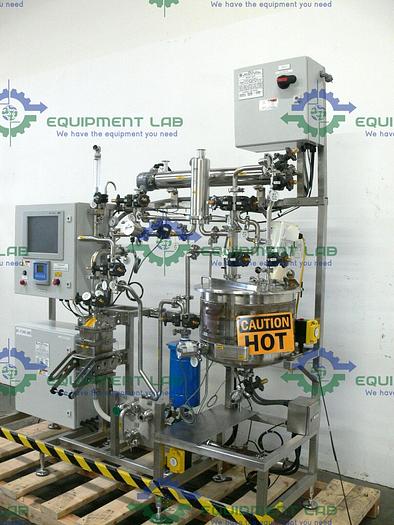 Used ABEC 50 Liter Process Finishing Skid w/ Heat Exchanger, SPX Mixer & Strainer