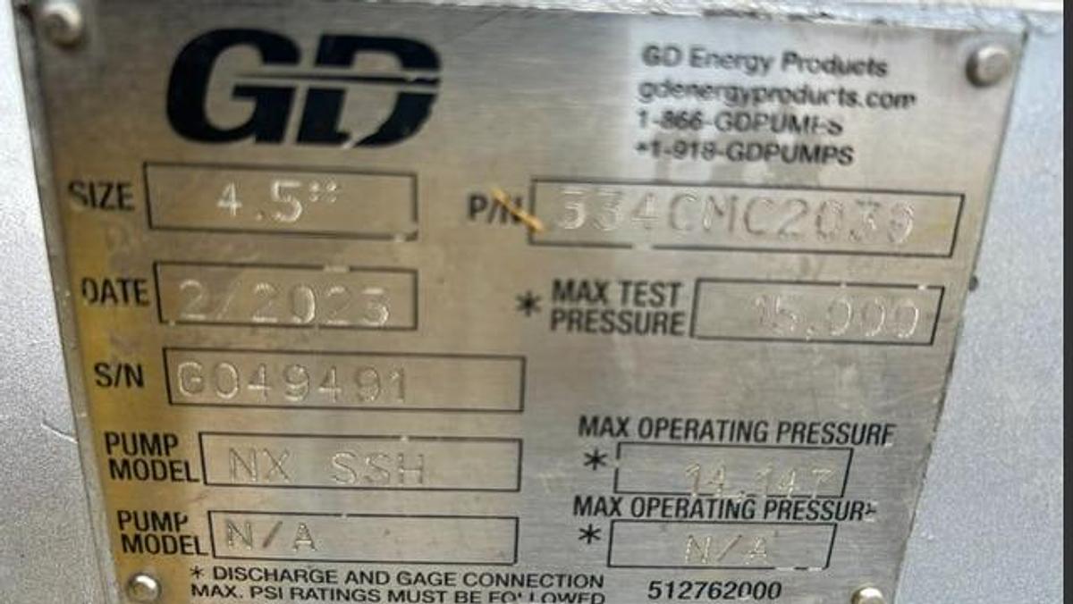 Used 2018 NRG Frac Pump 2500 HP