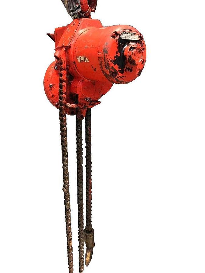 Used Yale chain hoist 1 ton 2000 lb 10' Chain Drop  5K48DC1A 3/4HP 3Ph 208-220v