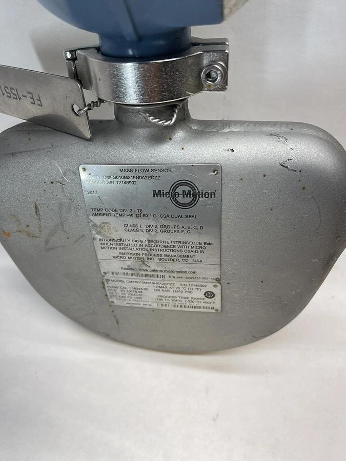 Used Micro Motion 2400SIA11B2EZZZ Mass Flow Transmitter Sensor CMFS010M319N0A2ECZZ
