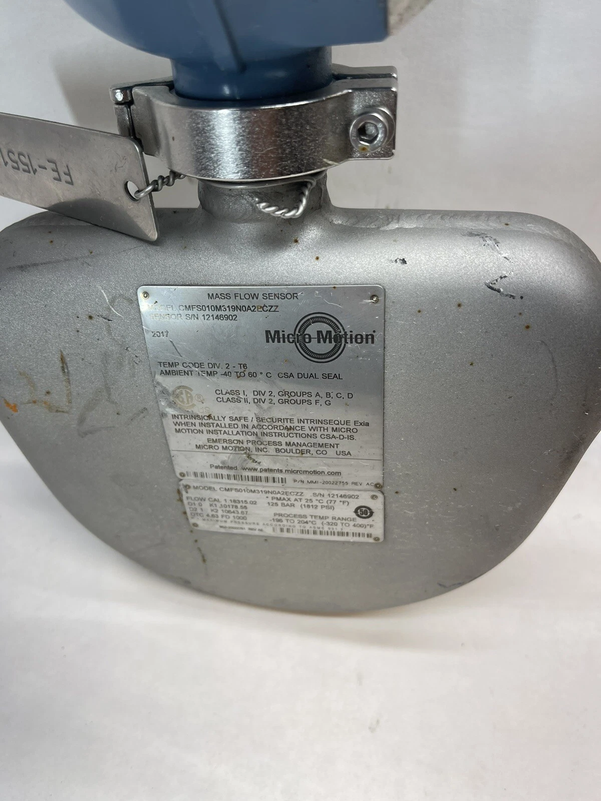 Used Micro Motion 2400SIA11B2EZZZ Mass Flow Transmitter Sensor CMFS010M319N0A2ECZZ