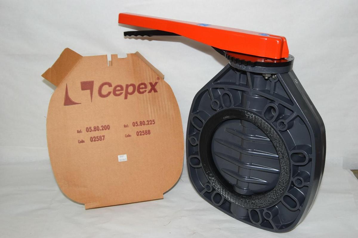 (NEW) CEPEX Hayward 02587 CPX02587 05.80.225 8" Butterfly Valve Lever Operated