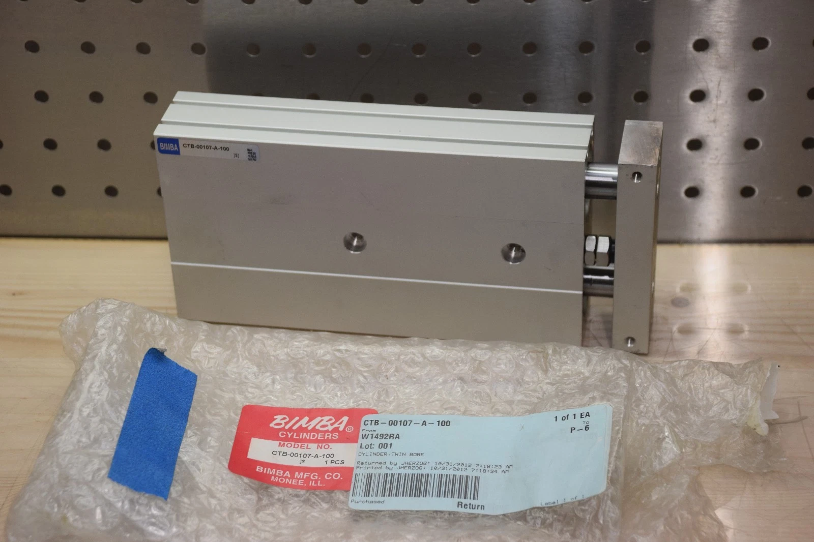 New, Bimba Cylinder, CTB-00107-A-100, CTB00107A100