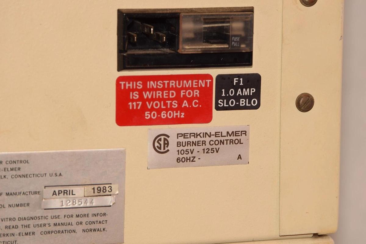 Used Perkin-Elmer Burner Control Unit Control# 128544 105-125v 60hz