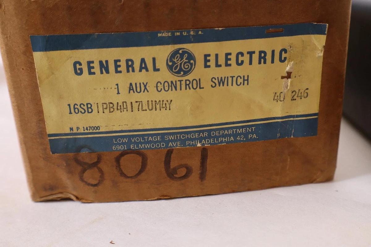 General Electric / GE 16SB1PB4A17LUM4Y Auxilary Control Switch (New)