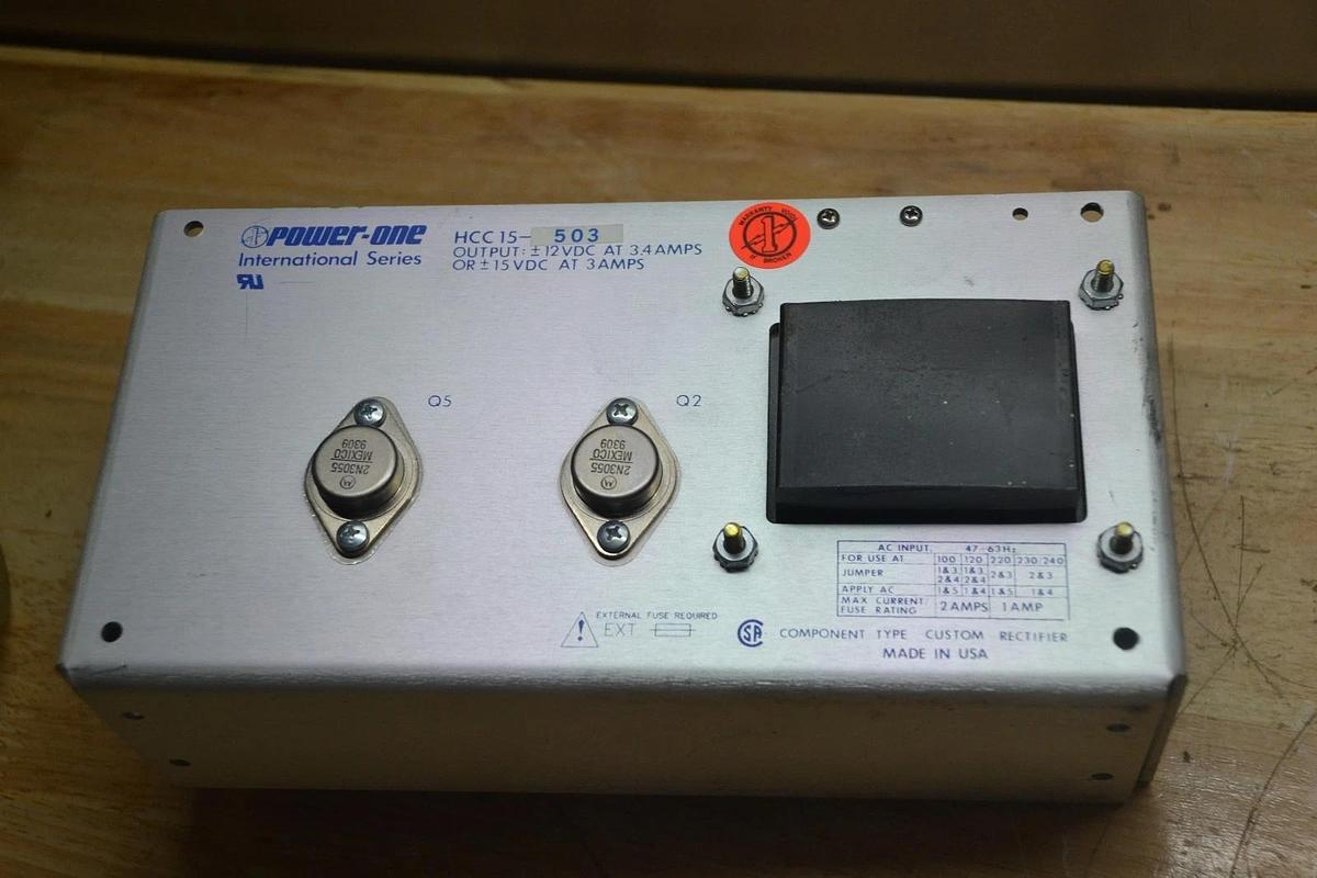 Used POWER-ONE POWER SUPPLY HCC15-503 output 12vdc 12v input 120v 240v