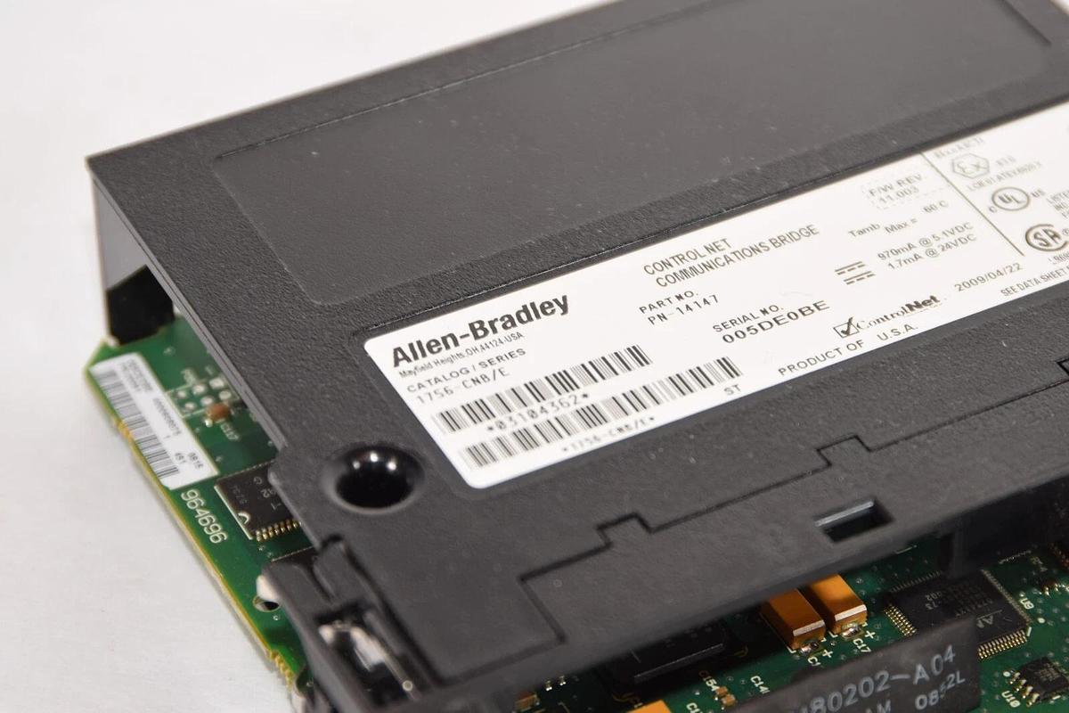 Used Allen Bradley 1756-CNB/E 1756-CNB Ser E Control Net Comm. Bridge *No Cover