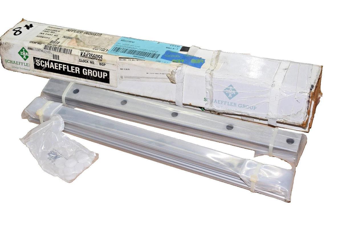 INA TKVD30-G4-0384-12/52-ARM 30mm 15" PLATED LINEAR GUIDE RAIL Pair Lot of 2 NEW