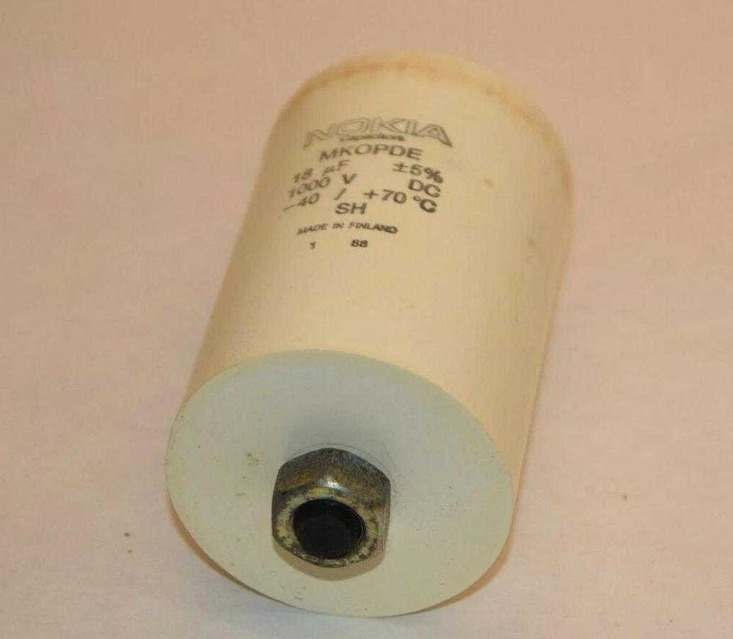 Used NOKIA MKOPDE 18uF 1000V -41 / +70°C Capacitor 1000VDC 1000 VDC 18 uf