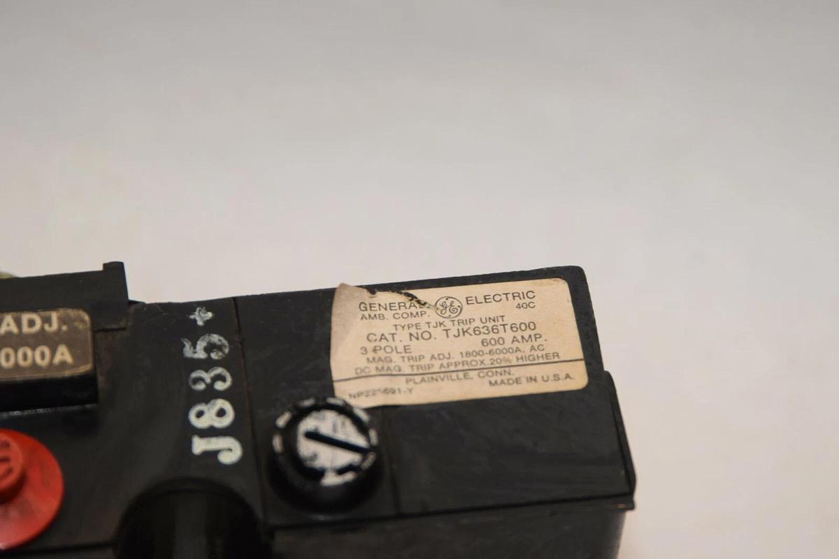 Used GENERAL ELECTRIC TJK636T600 600A 3P Circuit Breaker Trip Unit
