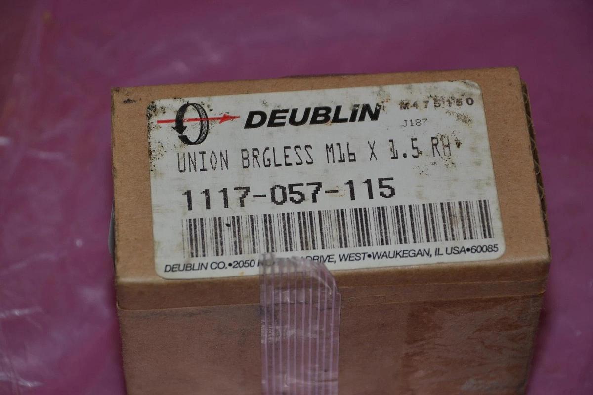 DEUBLIN BEARINGLESS UNION 1117-057-115 1117 057 115 1117057115 M16 X 1.5 RH NEW