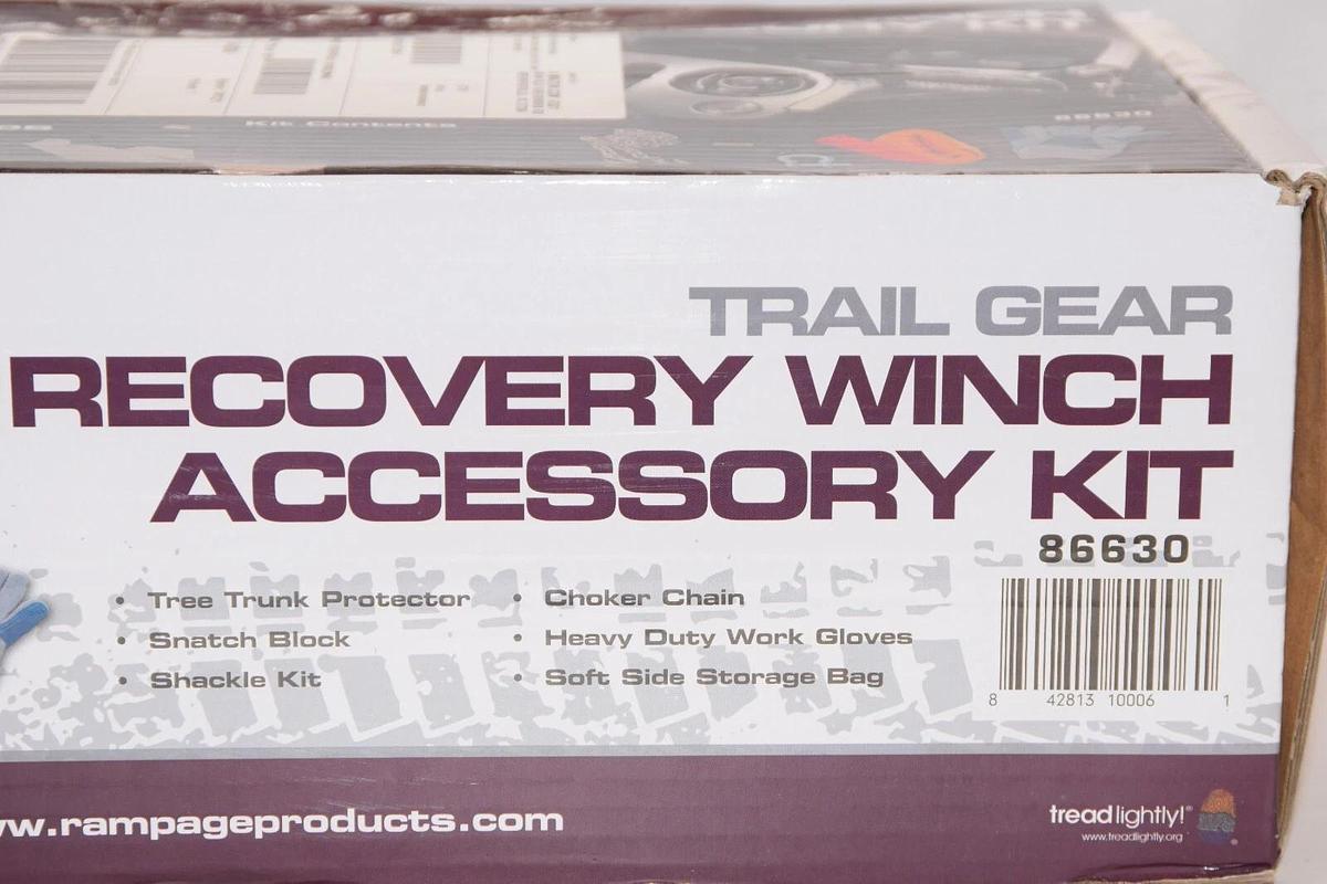 Rampage 86630 Tools and Equipment Recovery Winch Accessory Kit Universal Fitment