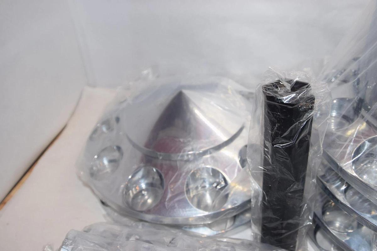 (NEW) JIUXI JX-FRP6 33mm Chrome ABS Complete Axle Cover Set (Spiked)