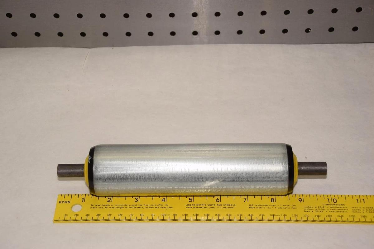 (2) INTERROLL 1.776.R81.M75-7.63 H 1-29/32" WIDE 10" LENGTH CONVEYOR ROLLER NEW