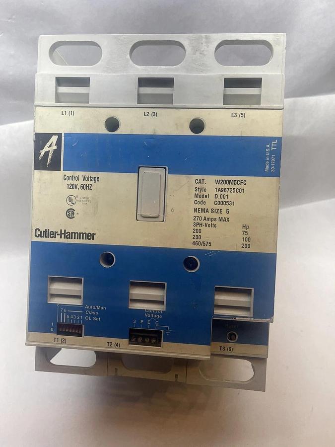 (New) Cutler-Hammer Westinghouse W200M5CFC Size 5 Motor Starter  1A96725C01