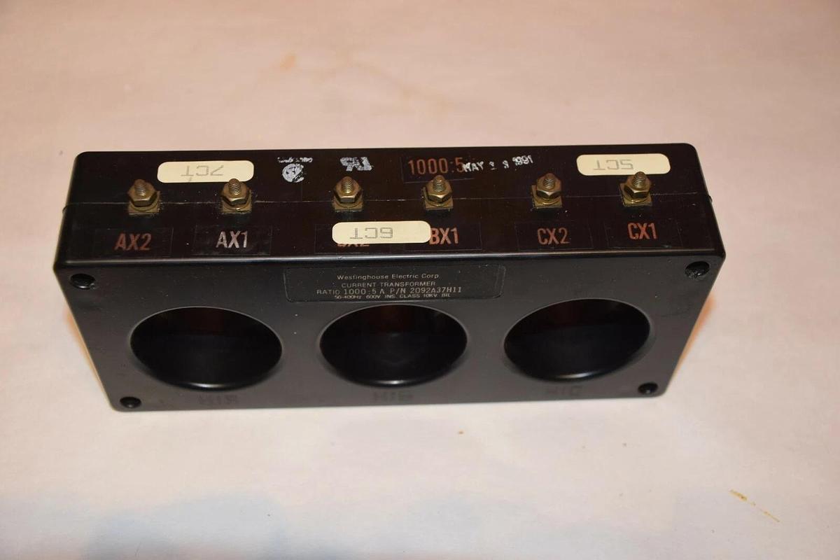 Used WESTINGHOUSE 2092A37H11 1000:5A RATIO CURRENT TRANSFORMER