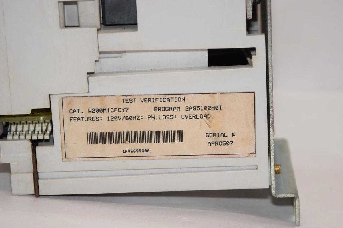 Used WESTINGHOUSE W200M1CFCY7 1A96699G06 Size Sz 1 3ph 120V Coil Contactor