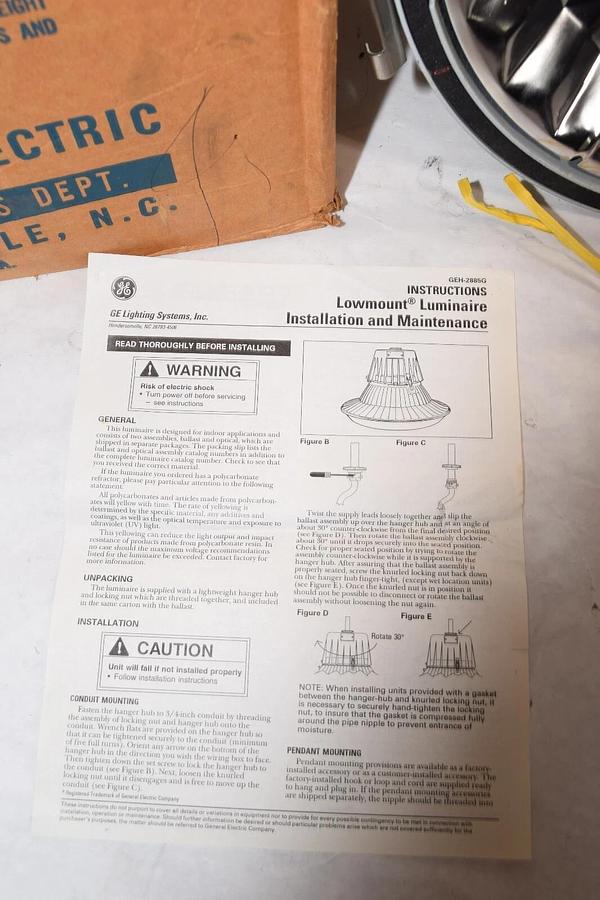(NEW) GE LIGHTING SYSTEMS L4MD25S5M5 250W Ballast ASM for Lowmount Luminaire